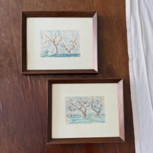 Duo acuarele Vânt prin ramuri